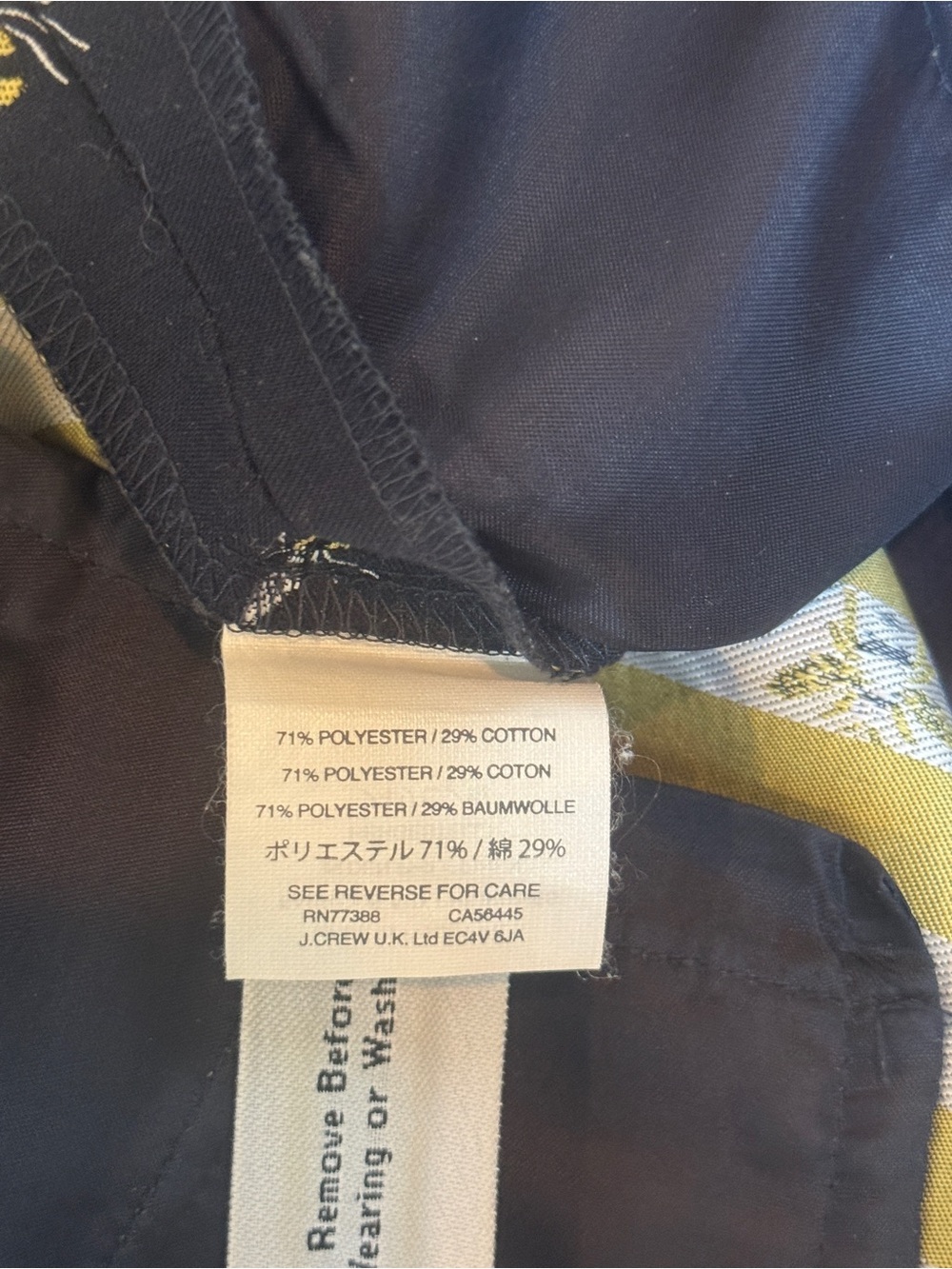 J. Crew Bumblebee Jacquard Cropped Pant size 2 - Picture 9 of 10